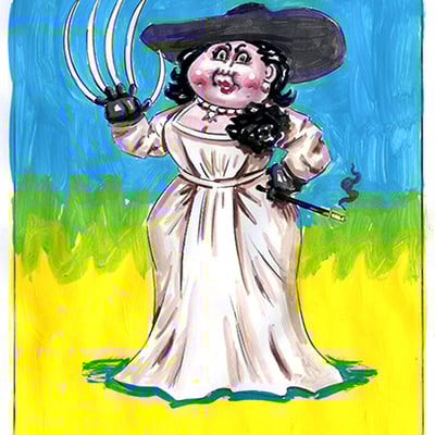 Ample alcina / large lady color rough - horrorible kids - series 6 2021 - Thumbnail 1