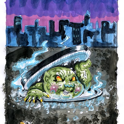 Bud c.h.u.d. / sewer stu color rough - horrorible kids - series 6 2021 - Thumbnail 2