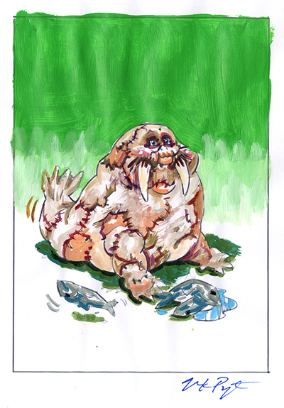 Tuskin' JUSTIN/ Wal RUSS Color Rough - Horrorible Kids - Series 6 2021