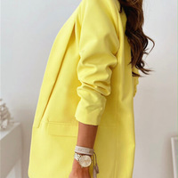 Casual Solid Color Long-Sleeved Jacket - Thumbnail 3