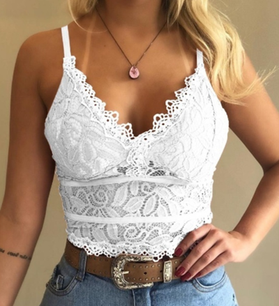 Sexy Lace Backless Tops