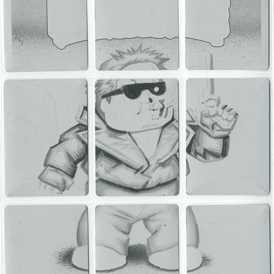 Armed arnie / ollie be back 9 plate puzzle sets