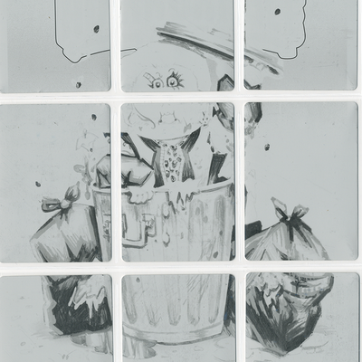 Trash candace / leftover linnea 9 plate puzzle sets