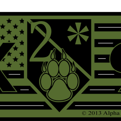 American 2** k-9 flag decal