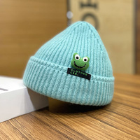 Cute Cartoon Frog Knit Hat Beanie - Thumbnail 2