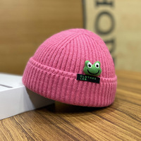 Cute Cartoon Frog Knit Hat Beanie - Thumbnail 3
