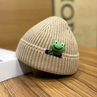 Cute Cartoon Frog Knit Hat Beanie - Thumbnail 5