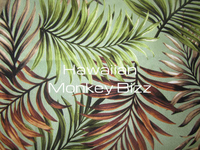 "GREEN - FERNS" Hawaiian Car Seat Covers - 2PC (BARK CLOTH)