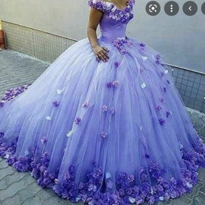 Off shoulder prom dresses princess gown - Thumbnail 2