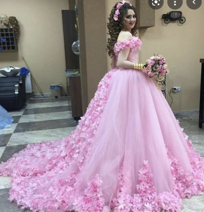 Pink Birthday Dresses Prom Dress Princess Gown