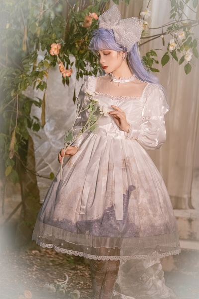 Starry Sky Night White Dream Fairy Dress