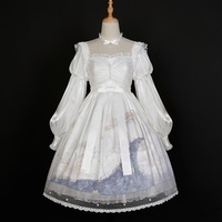 Starry Sky Night White Dream Fairy Dress - Thumbnail 9