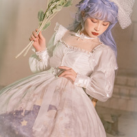 Starry Sky Night White Dream Fairy Dress - Thumbnail 7