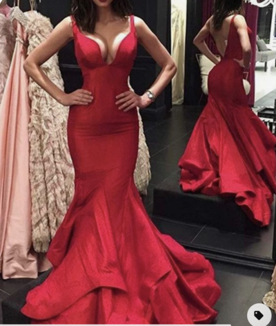 Mermaid Red Prom Dresses