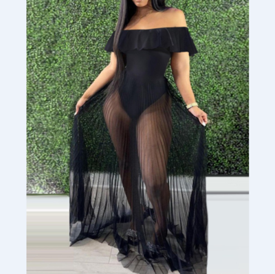 Solid Color Women'S Wrapped Breast Sexy Dress