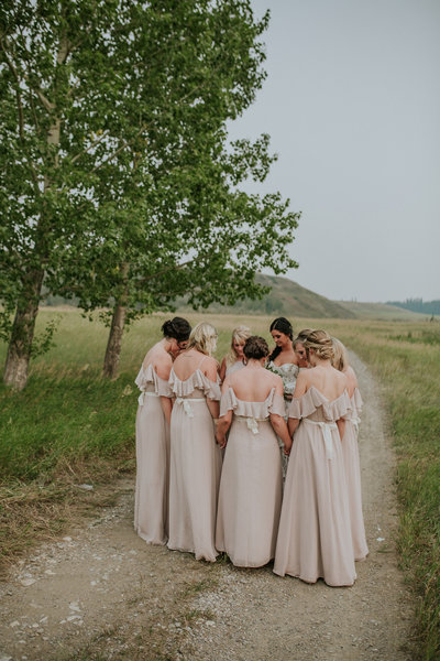Boho A Line Off the Shoulder Chiffon Long Bridesmaid Dresses