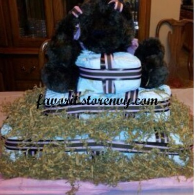 Poodle diaper cake - Thumbnail 2