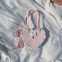  Japanese Gothic Cute Girl Cross Student PU Heart Love Shoulder Messenger Bag - Thumbnail 1