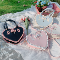  Japanese Gothic Cute Girl Cross Student PU Heart Love Shoulder Messenger Bag - Thumbnail 2