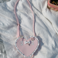  Japanese Gothic Cute Girl Cross Student PU Heart Love Shoulder Messenger Bag - Thumbnail 5
