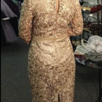 Lace Champagne Mother of the Bride Dresses - Thumbnail 1