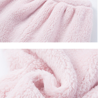 Pink Little Bunny Rabbit Thick Winter Plush Velvet Fleece Pajamas Sleepwear Long Sleeve Hoddies & Pants - Thumbnail 9