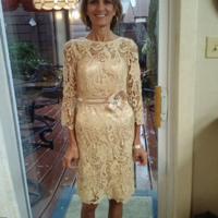 Lace Mother of the Bride Dresses with Handmade Flower - Thumbnail 1