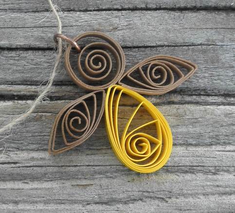 Petite Angel Ornament Bright Yellow