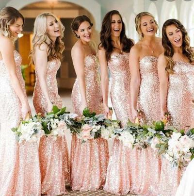 Simple A Line Sweetheart Bridesmaid Dresses