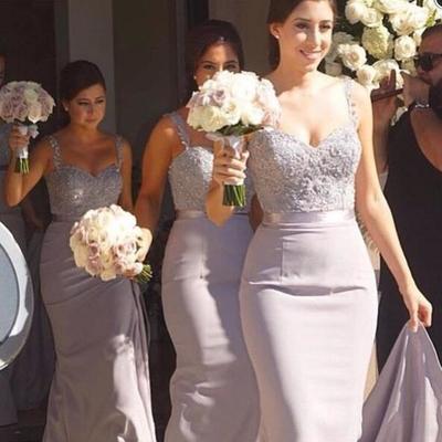 Mermaid pretty chiffon bridesmaid dress for wedding - Thumbnail 1