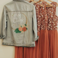 Orange Bridesmaid Dresses with Beading - Thumbnail 1