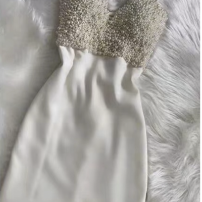 Knee length prom dresses with pearls - Thumbnail 3