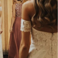 Orange Bridesmaid Dresses with Beading - Thumbnail 3