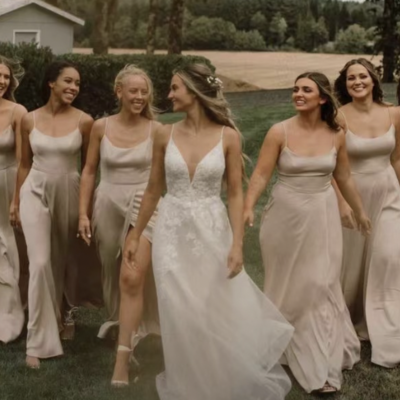Bridesmaid dresses square spaghetti straps  - Thumbnail 2