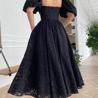 Marvelous A-Line Sweetheart Black Lace Prom Evening Dresses Party Dresses 2022 - Thumbnail 1