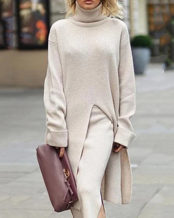 Long Sleeve Turtleneck Loose Sweater