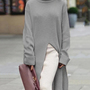 Long Sleeve Turtleneck Loose Sweater-1