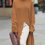 Long Sleeve Turtleneck Loose Sweater-2