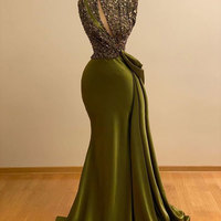 Olive Green Prom Dresses with Sparkly Sequins,670 - Thumbnail 2