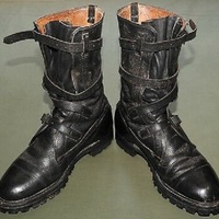 Men New Black Handmade Leather TANKER Boots. - Thumbnail 1