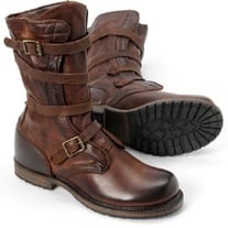 Brown Leather TANKER Boots.