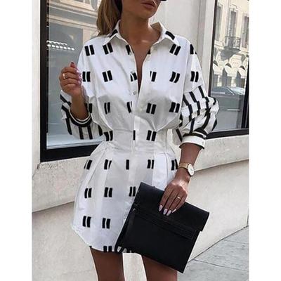 Fashion Printed Long Sleeve Dress