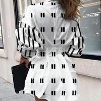 Fashion Printed Long Sleeve Dress - Thumbnail 1