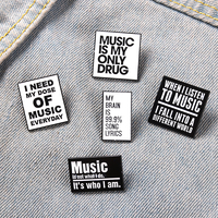 Free Shipping-MUSIC ADDICTED PINS - Thumbnail 1