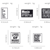 Free Shipping-MUSIC ADDICTED PINS - Thumbnail 4