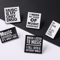 Free Shipping-MUSIC ADDICTED PINS - Thumbnail 3