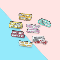 CUTE QUOTES PINS ( SET / 7 PCS ) - Thumbnail 1