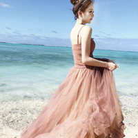 Cute A line tulle short dres party dress - Thumbnail 3