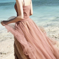 Cute A line tulle short dres party dress - Thumbnail 4