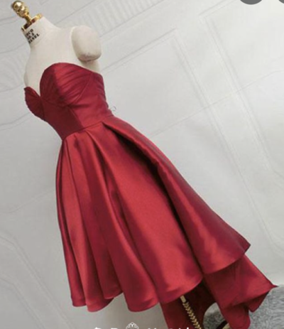 Sweetheart Red Hi Low Prom Dresses